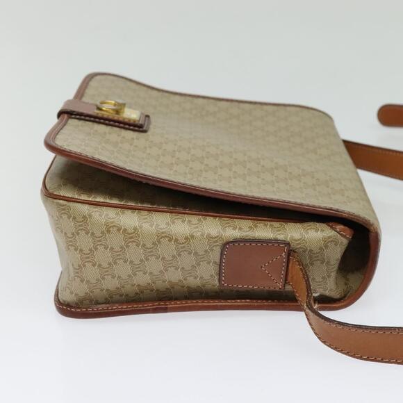 CELINE Macadam Canvas Shoulder Bag Pvc Beige Gold - Picture 5 of 12